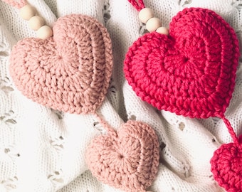 Patrón de crochet amigurumi de corazón de San Valentín, corazón encantador de crochet, llavero de corazón de crochet, corazones de crochet, patrón de crochet en PDF descargable