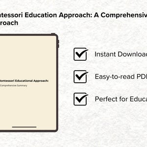 Montessori-Bildungsführer | 10-seitiges Ressourcen für Vorschule und Kinderfürsorge | Digitaler Download