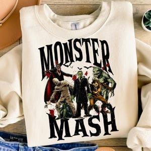 Retro Halloween Digital File Monster Mash png Vintage Ghost Halloween png  Monster Tee  Halloween png  Monster mash Design spooky season png