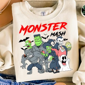 Retro Halloween Digital File  Monster Mash png  Vintage Ghost Halloween png  Monster Tee  Halloween png  Monster mash Spooky season Png