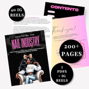 Beherrschung der Nagelbranche, 40 Instagram-Rollen, 200 Plus-Seiten, ultimatives Nagel-Handbuch, sofortiger digitaler Download