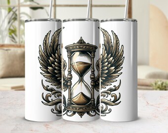 Steampunk Winged Hourglass Art Print: Vintage Wall Decor (Digital Download)