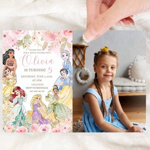 Editable Princess Birthday Invitation: Printable Party Invite (Instant Download)