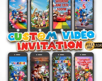 Custom Birthday Video Invitation, Any Theme, Any Occasion