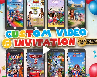 Custom Birthday Video Invitation | Personalized Animated Digital Invite for Kids Party