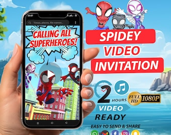 Animated Spidey Birthday Invitation Video - Custom Spiderman Party Invite