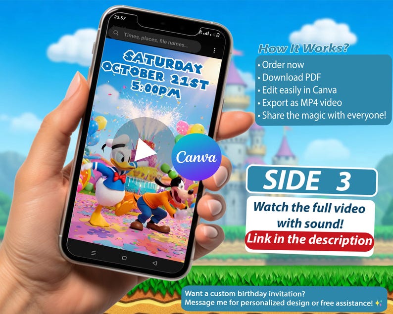 Mickey Mouse Clubhouse Birthday Video Invitation