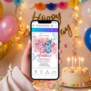 Stitch and Angel Invitation