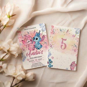 Stitch and Angel Invitation