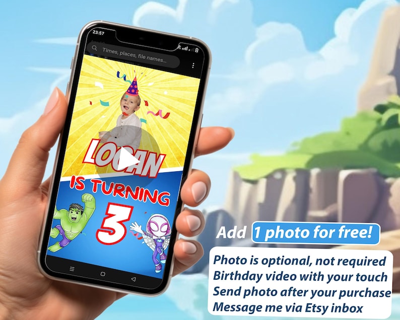 Animated Spidey Birthday Invitation Video