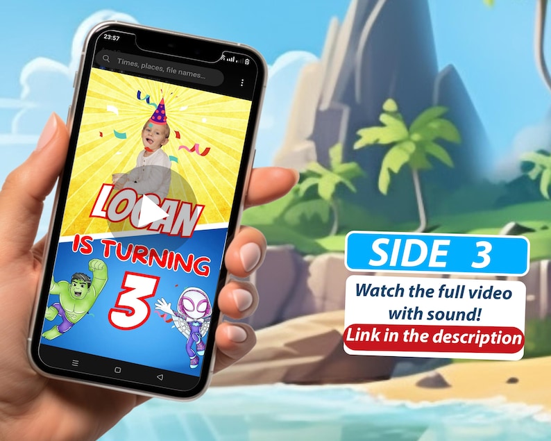 Animated Spidey Birthday Invitation Video