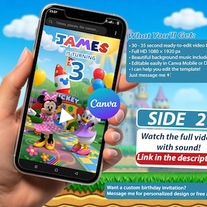 Mickey Mouse Clubhouse Birthday Video Invitation