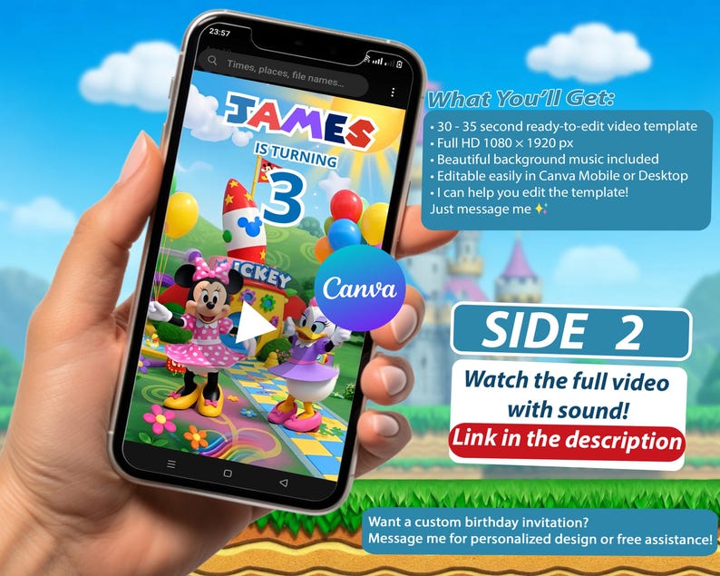 Mickey Mouse Clubhouse Birthday Video Invitation