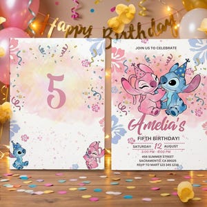 Stitch and Angel Invitation
