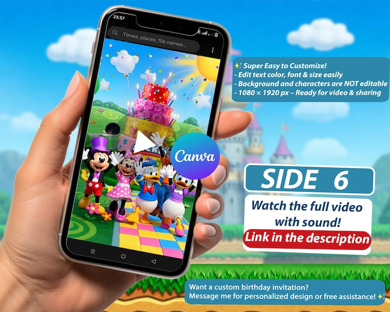Mickey Mouse Clubhouse Birthday Video Invitation