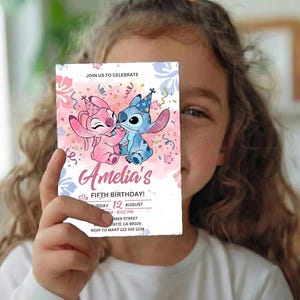 Stitch and Angel Invitation