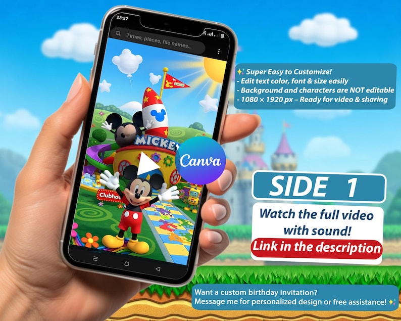 Mickey Mouse Clubhouse Birthday Video Invitation