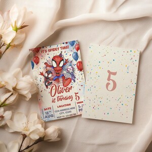 Watercolor Spidey Invitation