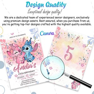 Stitch and Angel Invitation