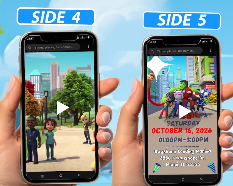Animated Spidey Birthday Invitation Video