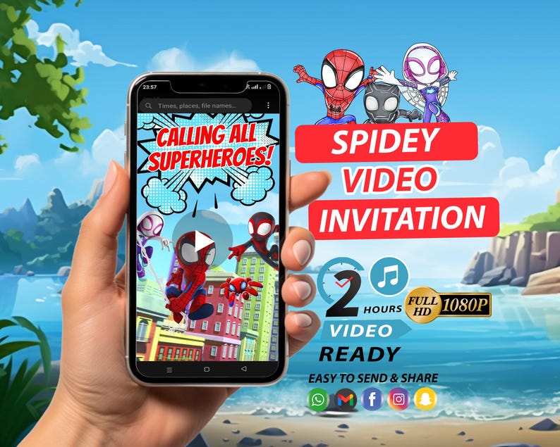 Spidey Birthday Invitation Video
