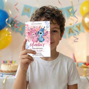 Stitch and Angel Invitation