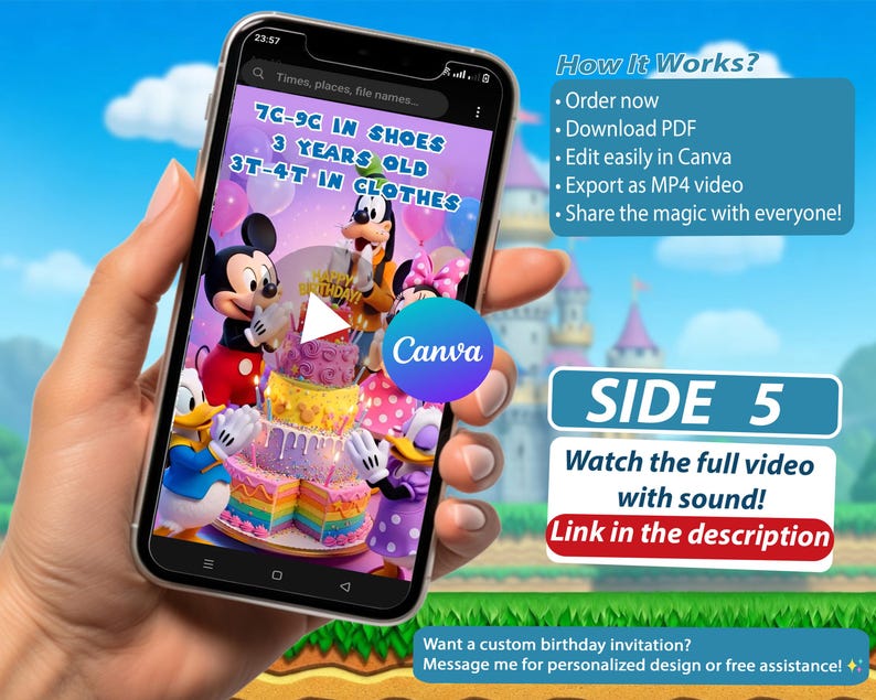 Mickey Mouse Clubhouse Birthday Video Invitation