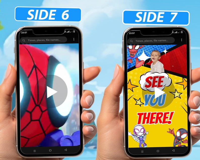 Animated Spidey Birthday Invitation Video