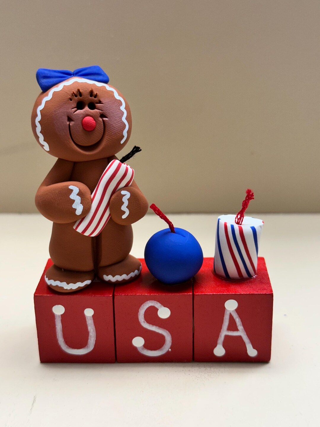 Fourth of July Gingerbread Blocks in Red - Etsy