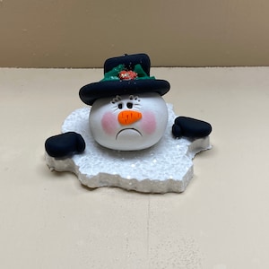 Melted snowman ornament
