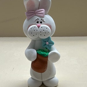 Standing bunny with a flower