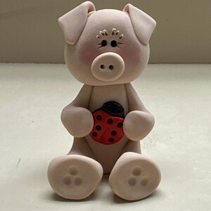 Pig with a ladybug