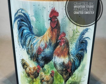 Foto Book Art - Photo Strip Book Design Pattern - Roosters, Country