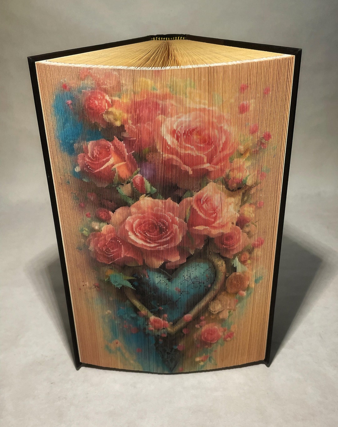 Buy Foto Book Art - Photo Strip Book Pattern - Bouquet of Roses With a  Heart Online in India - Etsy