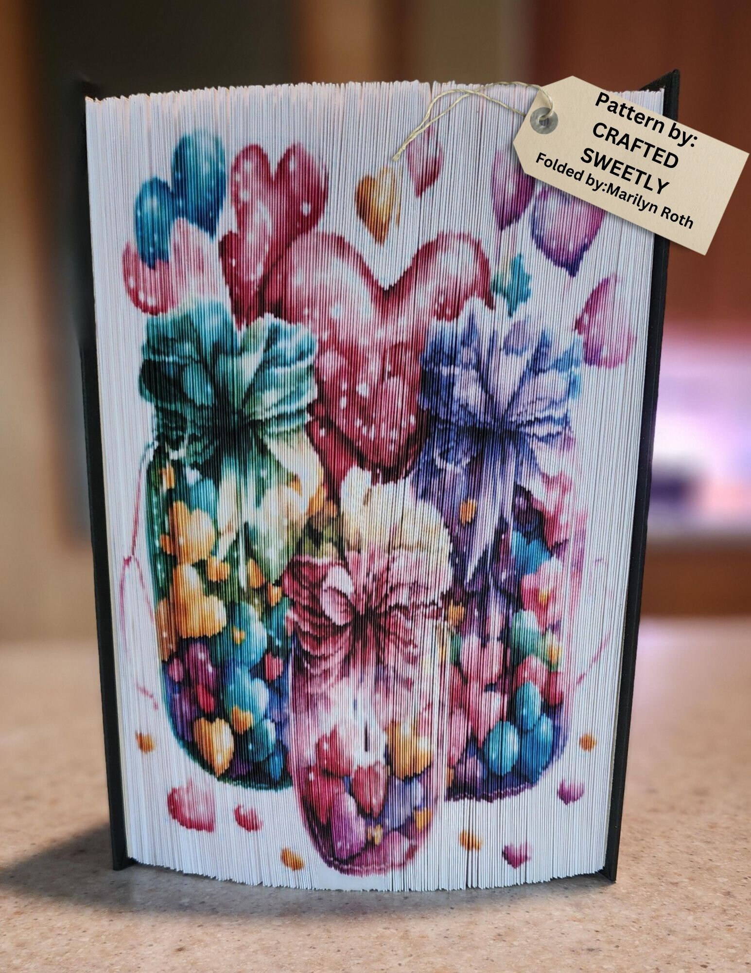 Fore Edge Foto Book Art - Photo Strip Book Pattern - Jar of Hearts (5241)