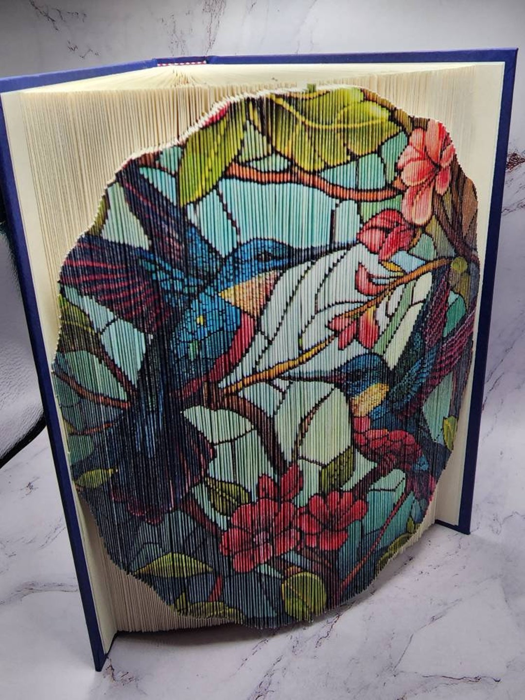 Foto Book Art Photo Strip Book Design Humminbirds & Flowers, Optional 2