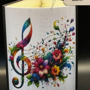Foto Book Art - Photo Strip Book Pattern - Musical Flowers