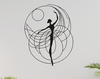 Elegant Ballerina Metal Wall Art