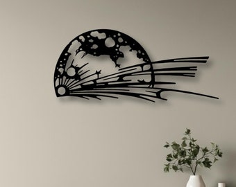 Moon Meteorite Metal Wall Art