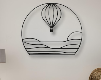 Hot Air Balloon Metal Wall Art