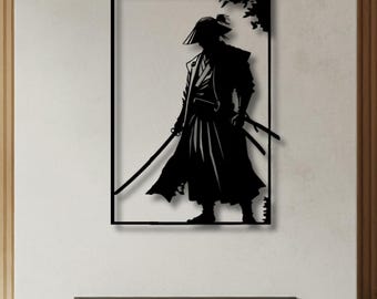 Japanese Warrior Metal Wall Art
