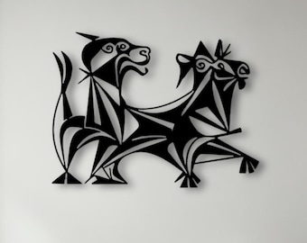 Abstract Horse Metal Wall Art