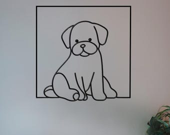 Cute Puppy Metal Wall Art