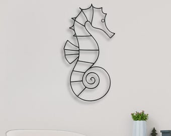 Seahorse Metal Wall Art