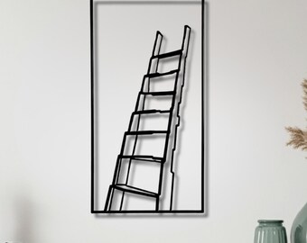 Ladder Illusion Metal Wall Art