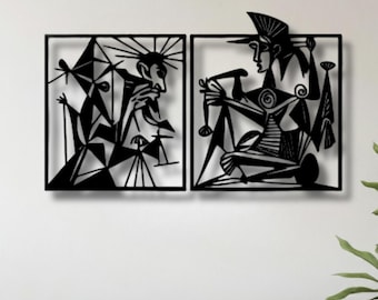 Cubist Metal Wall Art