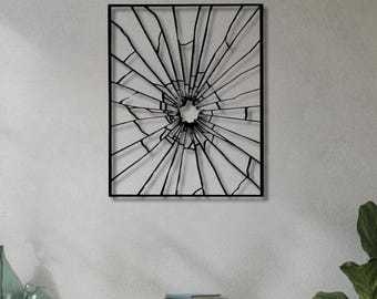 Shattered Mirror Metal Wall Art