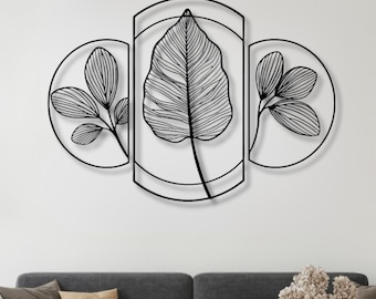 Botanical Leaf Metal Wall Art