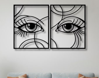 Unique Eye Design Metal Wall Art