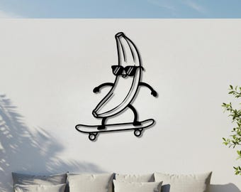 Cool Banana Metal Wall Art